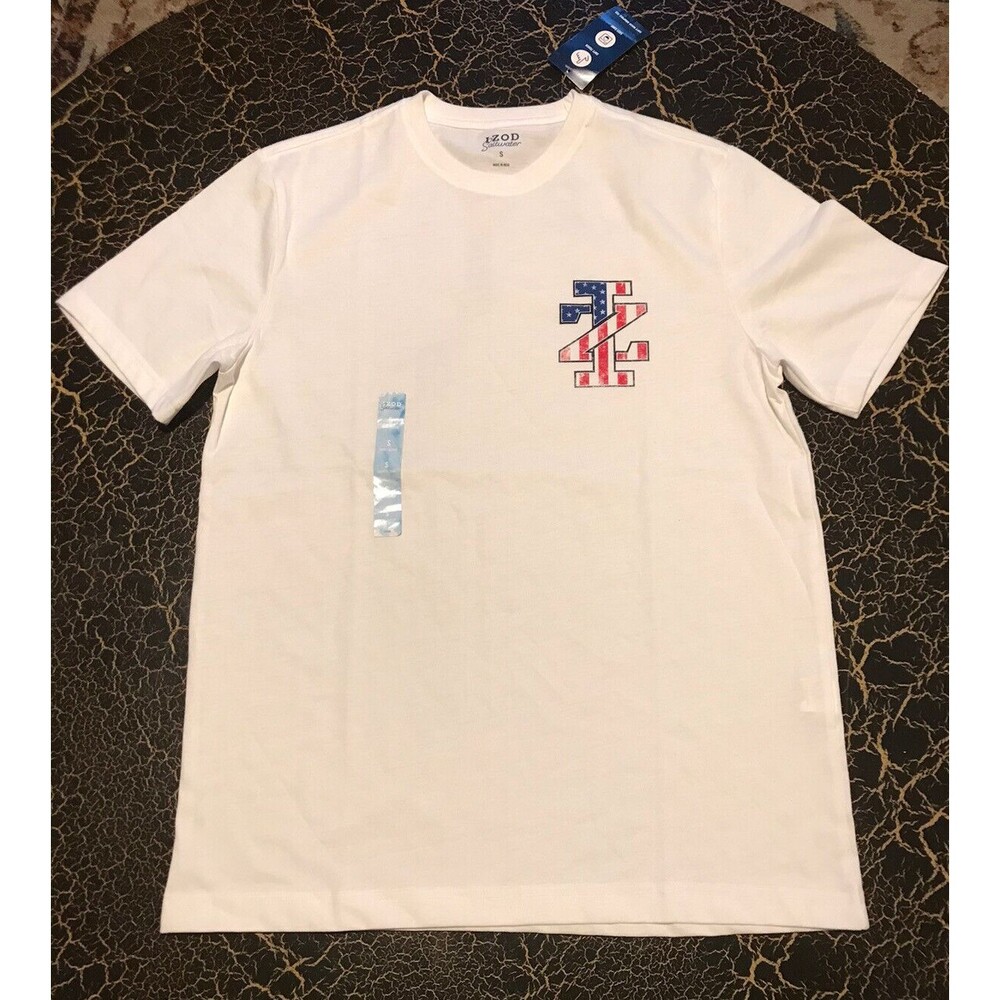 Men's IZOD Saltwater Graphic Tee Short sleeve T-Shirt Sz Small Happy Dog New G8